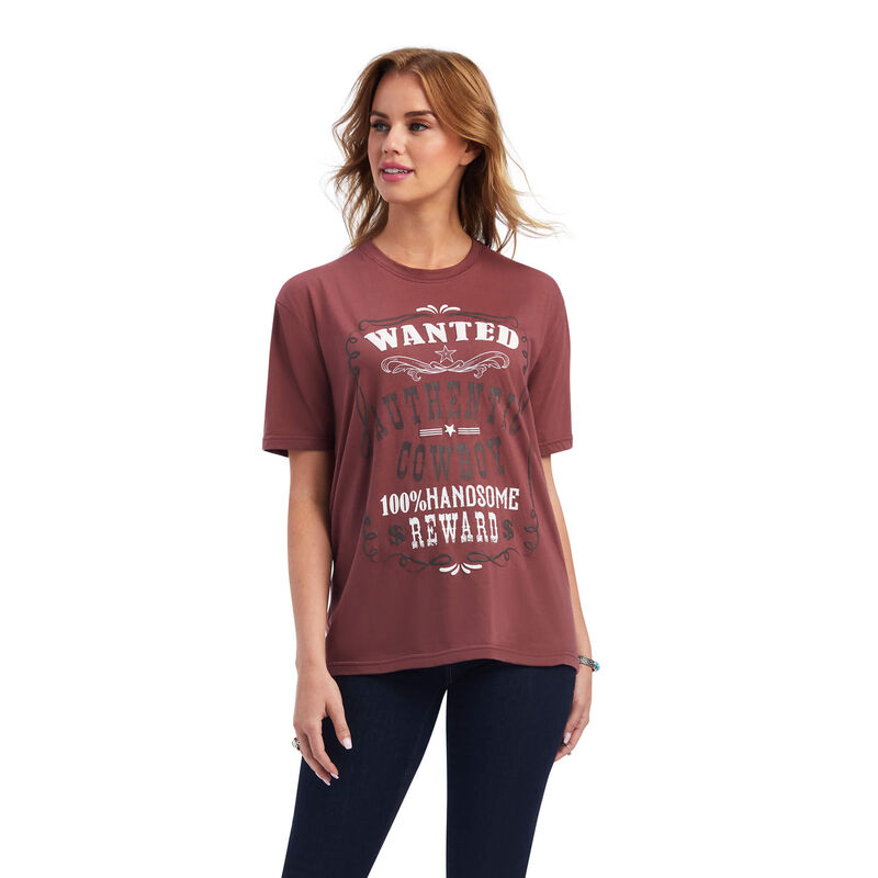 Ariat T-Shirts Damen - Wanted Braun ( HPSJK-5107 )